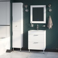 Зеркало Iddis Oxford ЗЛП111, 60 см, LED-подсветка, термообогрев, сенсорный выключатель, белый