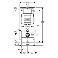 Инсталляция Geberit Duofix UP320 111.300.11.5 для унитаза с креплением, с кнопкой смыва, белая
