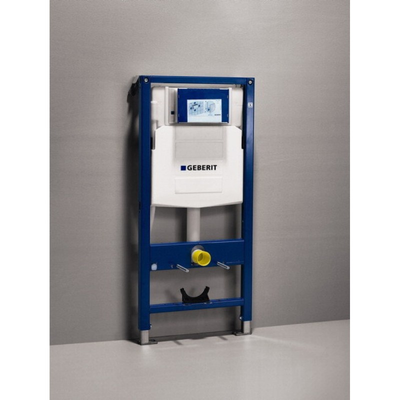 Инсталляция Geberit Duofix UP320 111.300.11.5 для унитаза с креплением, с кнопкой смыва, белая
