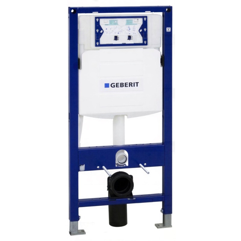 Инсталляция Geberit Duofix UP320 111.300.21.5 для унитаза с креплением и кнопкой смыва, глянцевый хром