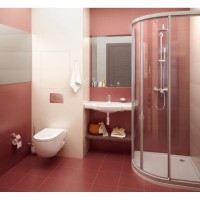 Инсталляция Geberit Duofix UP320 111.300.21.5 для унитаза с креплением и кнопкой смыва, глянцевый хром