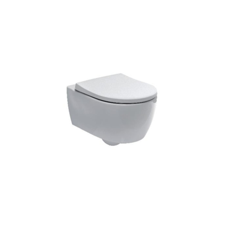 Инсталляция Geberit с безободковым унитазом Geberit iCon Rimfree 204060000, сиденье микролифт клавиша хром, комплект Santehnica.ru 303229
