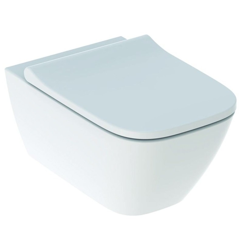 Инсталляция Geberit c унитазом Geberit Smyle Square Rimfree, сиденье микролифт клавиша белая, комплект Santehnica.ru, 111.300.00.5/500.683.00.2