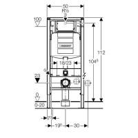 Инсталляция Geberit c унитазом Geberit Smyle Square Rimfree, сиденье микролифт клавиша белая, комплект Santehnica.ru, 111.300.00.5/500.683.00.2