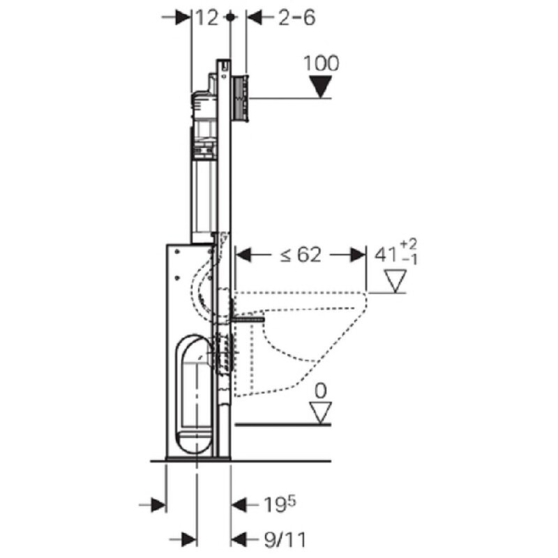 Инсталляция Geberit Duofix UP320, 111.380.00.5 Sigma усиленная, самонесущая