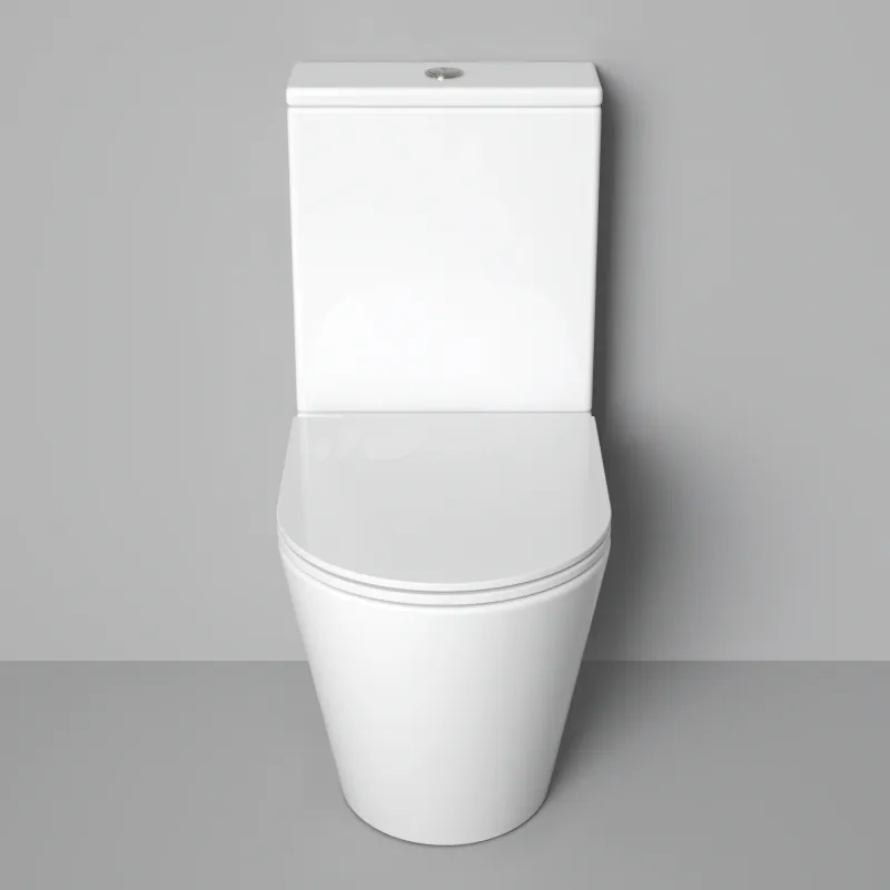 Унитаз напольный Grossman GR-4458MSQ (640х360х835) безободковый,белый матовый с тонкой крышкой,микролифт,смыв торнадо