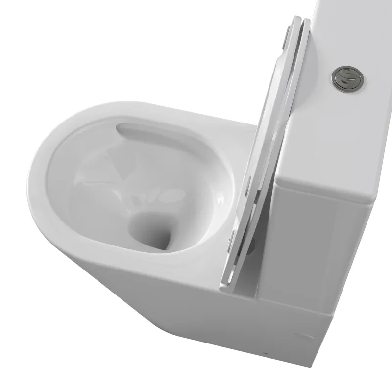 Унитаз напольный Grossman GR-4458MSQ (640х360х835) безободковый,белый матовый с тонкой крышкой,микролифт,смыв торнадо