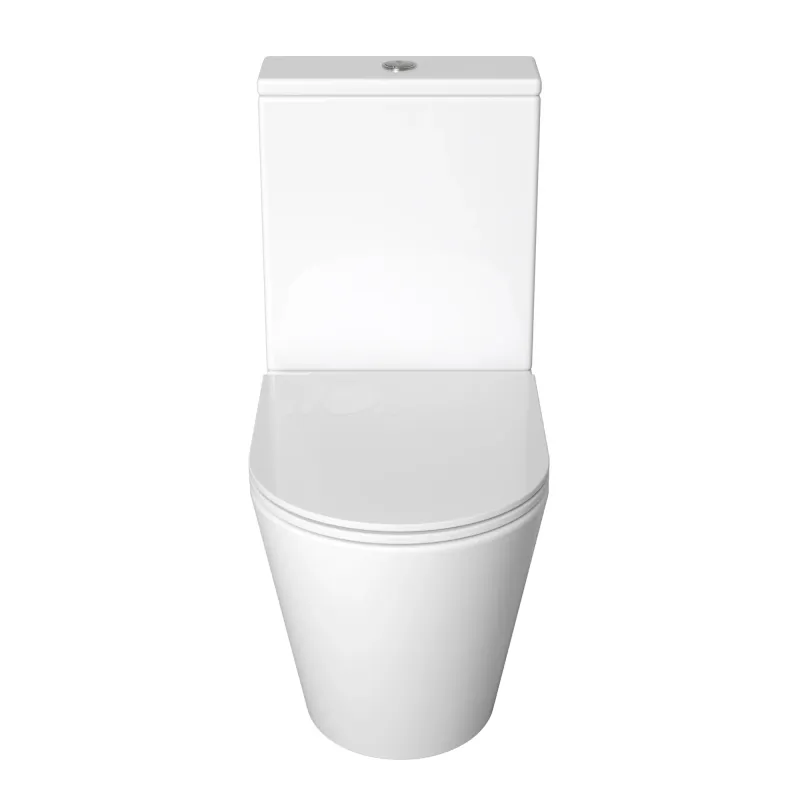 Унитаз напольный Grossman GR-4458MSQ (640х360х835) безободковый,белый матовый с тонкой крышкой,микролифт,смыв торнадо