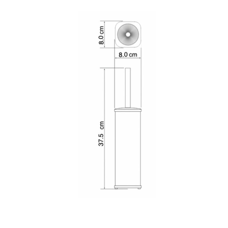 Ершик для унитаза WasserKRAFT Серия K 1117W, напольный, белый Soft-touch