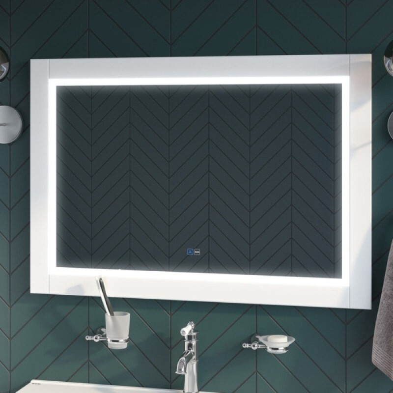 Зеркало Iddis Edifice Oxford ЗЛП112, 100 см, LED-подсветка, термообогрев, сенсорный выключатель, белый
