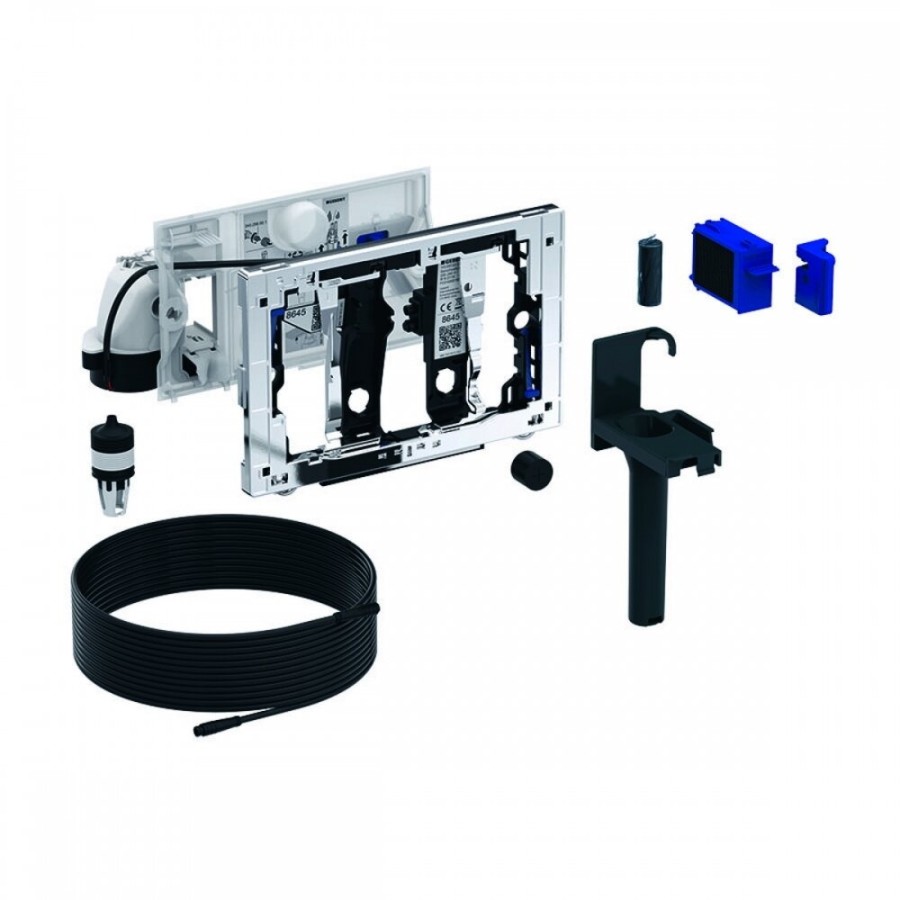 Модуль Geberit Sigma DuoFresh 115.051.21.1 с ручным пуском и приемником для палочек Geberit DuoFresh, для смывного бачка скрытого монтажа Sigma 12 см, хром