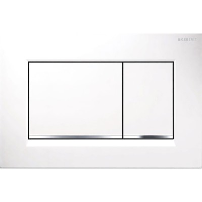 Клавиша смыва Geberit Omega 20, 115.080.KJ.1, механическая, белый/глянцевый хром