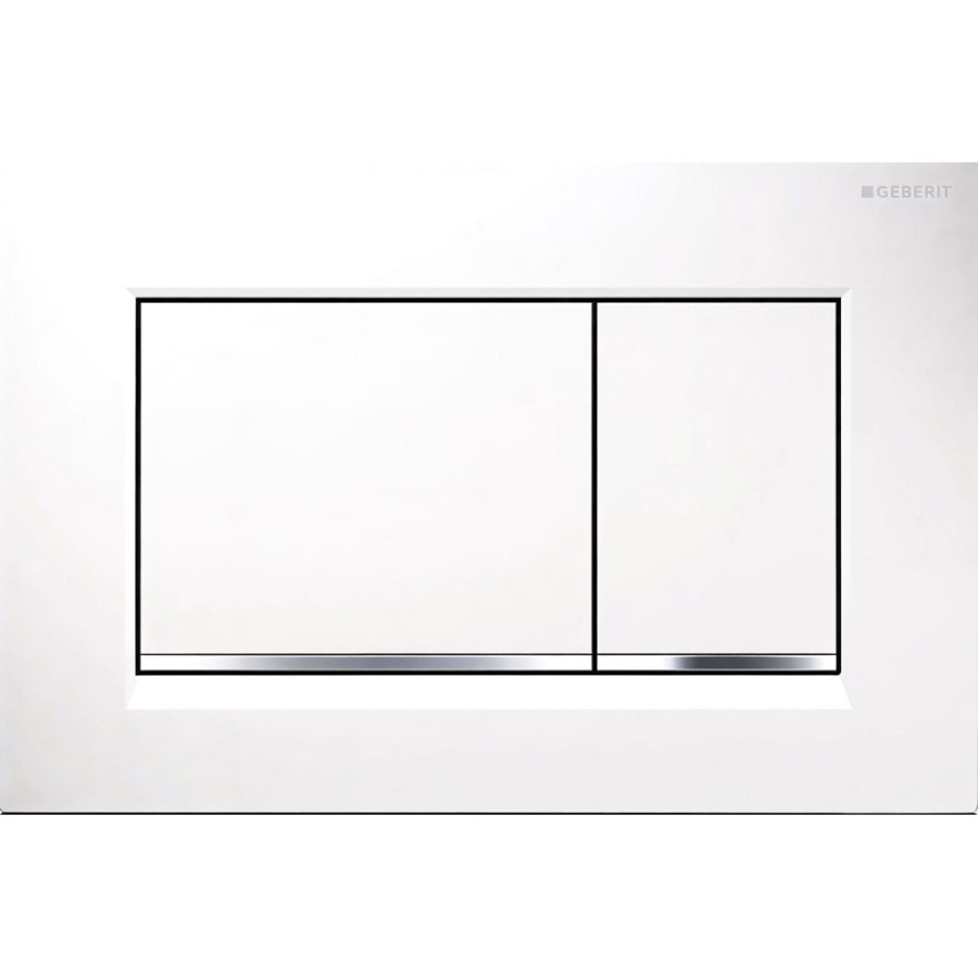 Клавиша смыва Geberit Omega 20, 115.080.KJ.1, механическая, белый/глянцевый хром