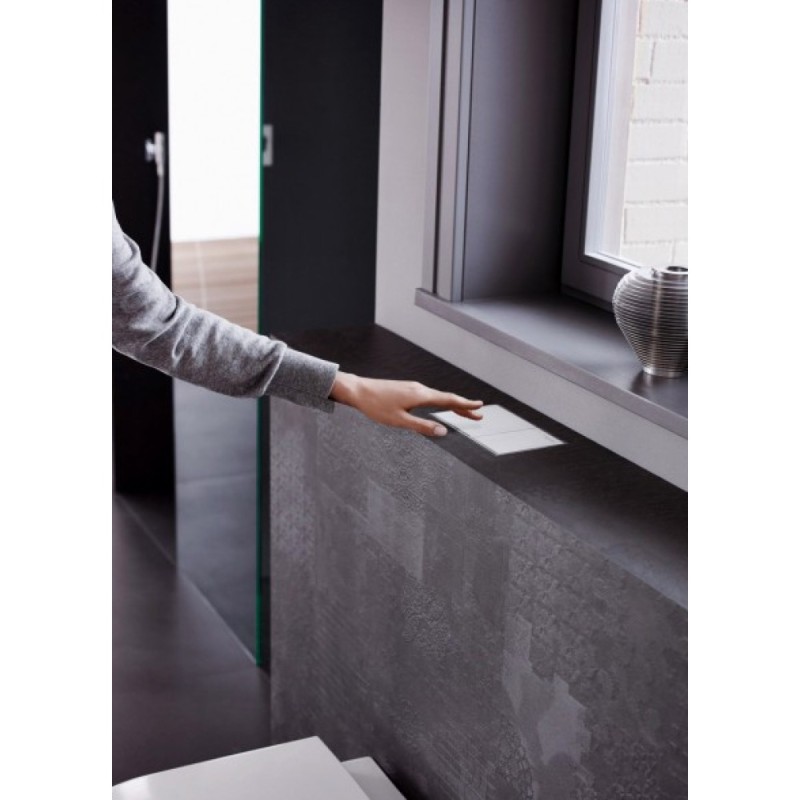 Клавиша смыва Geberit Omega 20, 115.080.KL.1, механическая, белый/матовый хром
