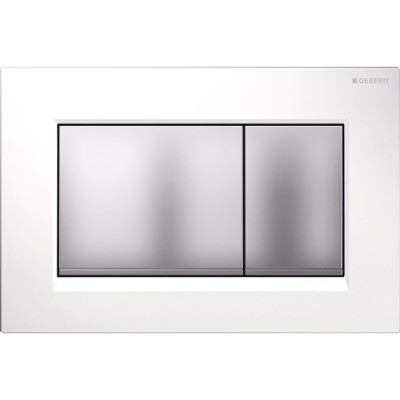 Клавиша смыва Geberit Omega 20, 115.080.KL.1, механическая, белый/матовый хром