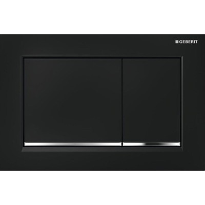 Клавиша смыва Geberit Omega 20, 115.080.KM.1, механическая, черный/глянцевый хром