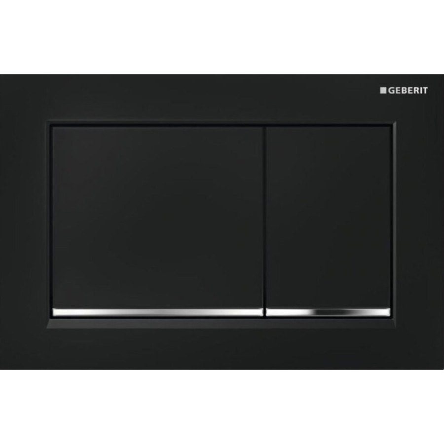 Клавиша смыва Geberit Omega 20, 115.080.KM.1, механическая, черный/глянцевый хром