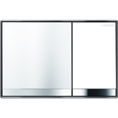 Клавиша смыва Geberit Omega 60, 115.081.SI.1, механическая, белое стекло