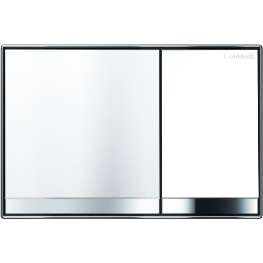 Клавиша смыва Geberit Omega 60, 115.081.SI.1, механическая, белое стекло