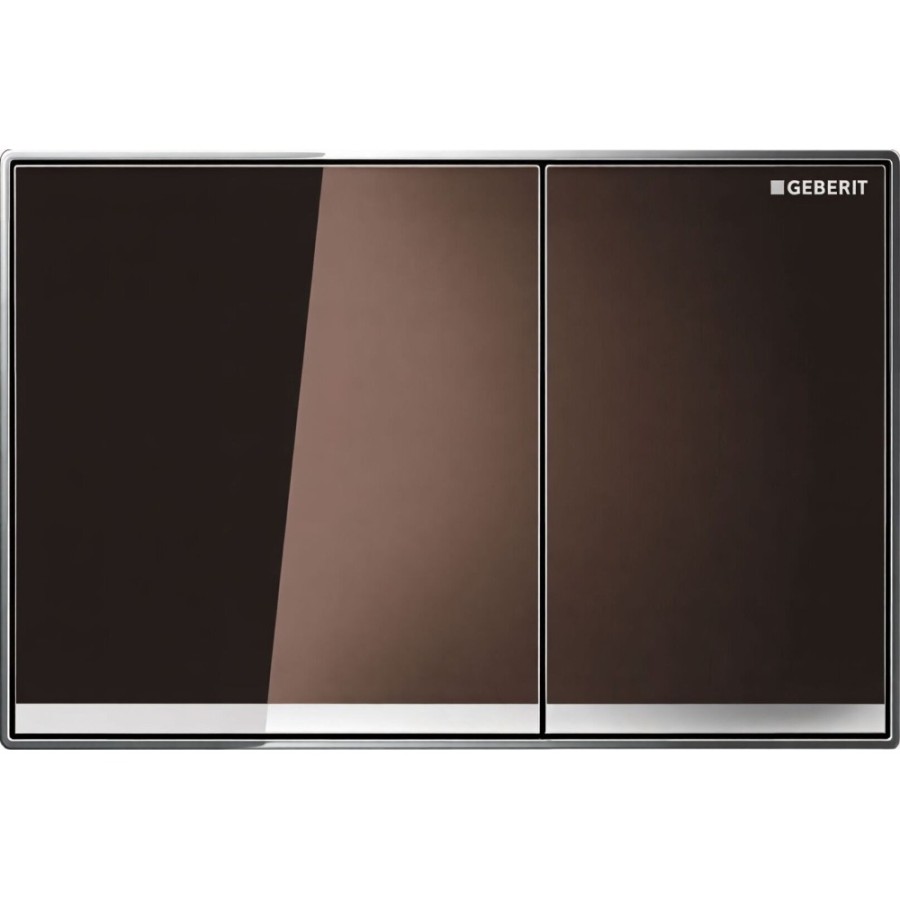 Клавиша смыва Geberit Omega 60, 115.081.SQ.1, механическая, стекло умбра