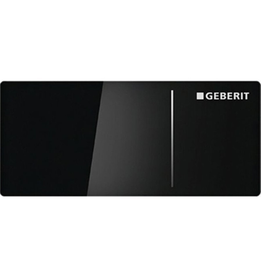 Клавиша смыва Geberit Omega 70, 115.083.SJ.1, стекло/алюминий, цвет черный