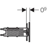 Клавиша смыва Geberit Omega 70, 115.083.SQ.1, стекло/алюминий, цвет умбра