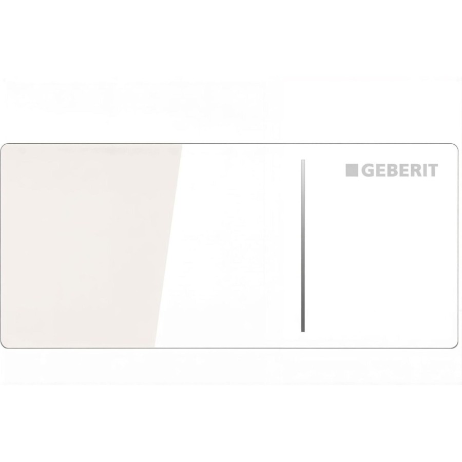 Клавиша Geberit Omega Type 70 115.084.SI.1 для унитаза, двойной смыв, стекло/алюминий, цвет белый