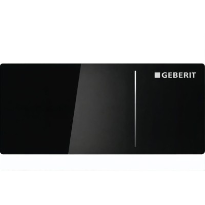 Клавиша Geberit Omega Type 70 115.084.SJ.1 для унитаза, двойной смыв, стекло/алюминий, цвет черный