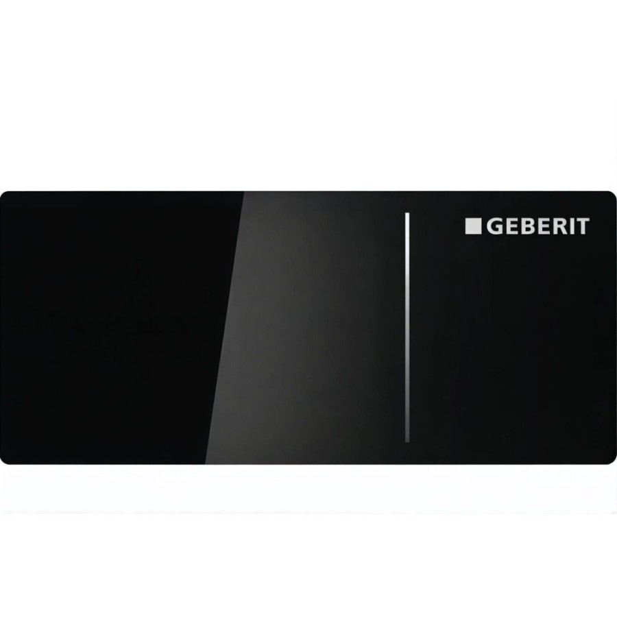 Клавиша Geberit Omega Type 70 115.084.SJ.1 для унитаза, двойной смыв, стекло/алюминий, цвет черный