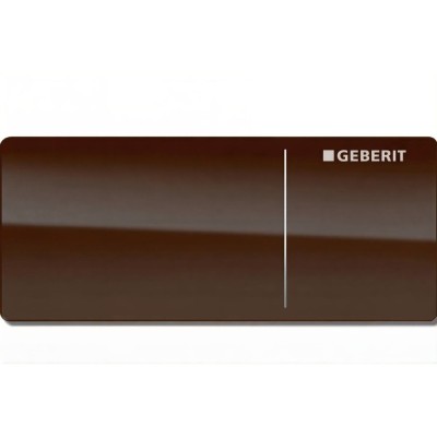 Клавиша Geberit Omega Type 70 115.084.SQ.1 для унитаза, двойной смыв, стекло/алюминий, цвет умбра