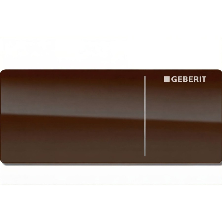 Клавиша Geberit Omega Type 70 115.084.SQ.1 для унитаза, двойной смыв, стекло/алюминий, цвет умбра