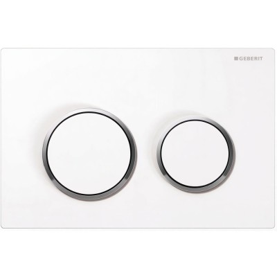 Клавиша смыва Geberit Omega 20, 115.085.KJ.1, механическая, белый/глянцевый хром