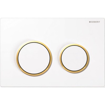 Клавиша Geberit Omega 20, 115.085.KK.1, механическая, белый/золото