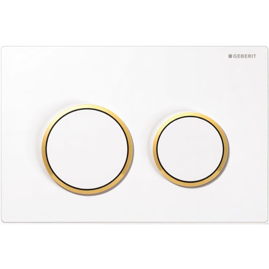 Клавиша Geberit Omega 20, 115.085.KK.1, механическая, белый/золото