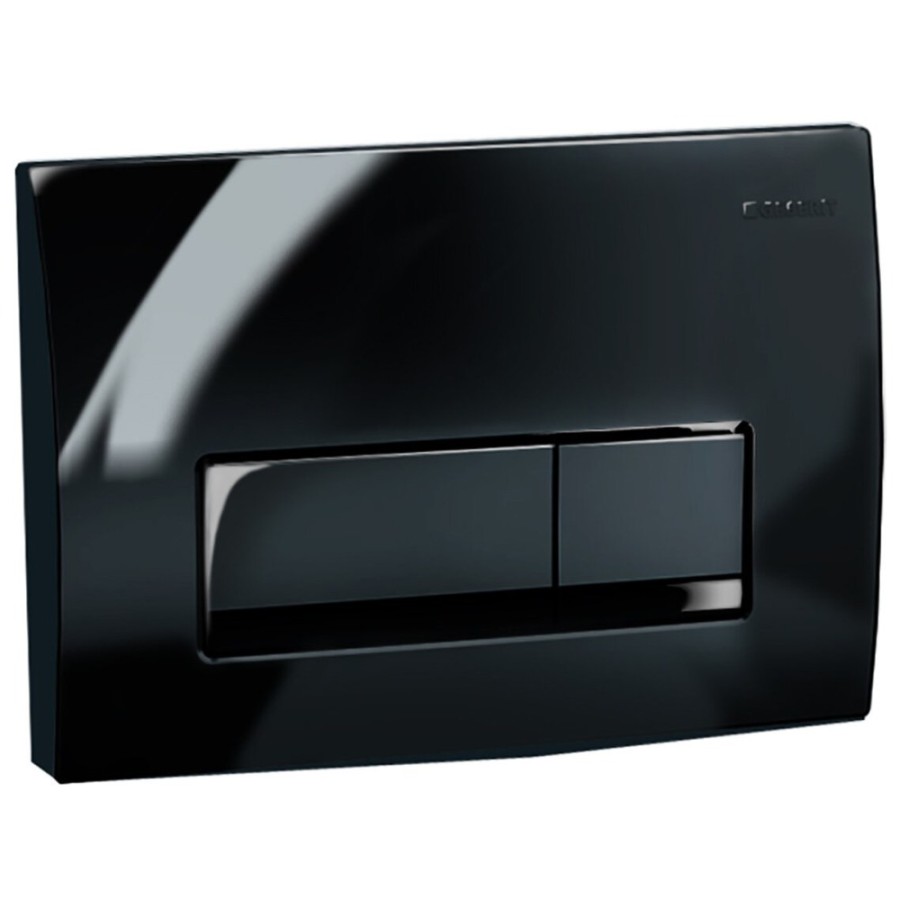 Клавиша смыва Geberit Delta 50 115.105.DW.1 (аналог 115.119.DW.1), механическая, черный глянцевый RAL 9005