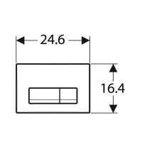 Клавиша смыва Geberit Delta 50, 115.119.DW.1, механическая, черный глянцевый RAL 9005