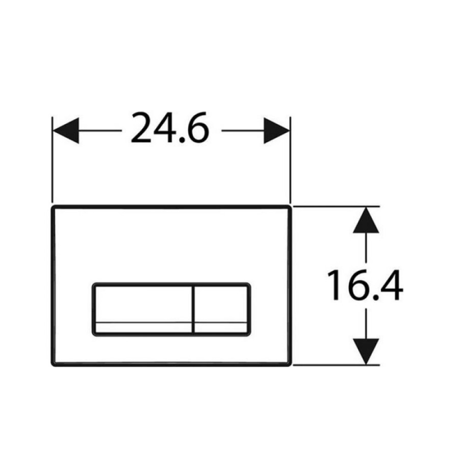 Клавиша смыва Geberit Delta 50, 115.119.DW.1, механическая, черный глянцевый RAL 9005
