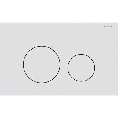 Клавиша смыва Geberit Sigma 40, 115.628.JT.1, механическая, нержавеющая сталь, цвет белый матовый