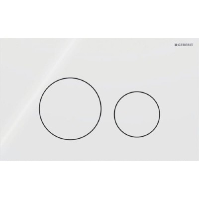 Клавиша смыва Geberit Sigma 40, 115.628.SI.1, механическая, стекло, цвет белый