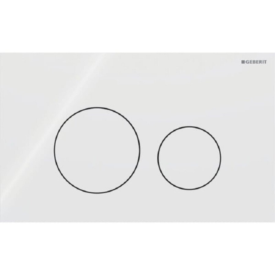 Клавиша смыва Geberit Sigma 40, 115.628.SI.1, механическая, стекло, цвет белый