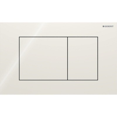 Клавиша смыва Geberit Sigma 40, 115.629.SI.1, механическая, стекло, цвет белый
