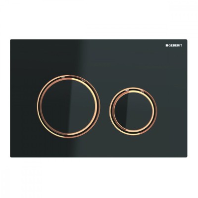 Клавиша смыва Geberit Sigma 50, 115.650.SJ.1, металл, черный/красное золото
