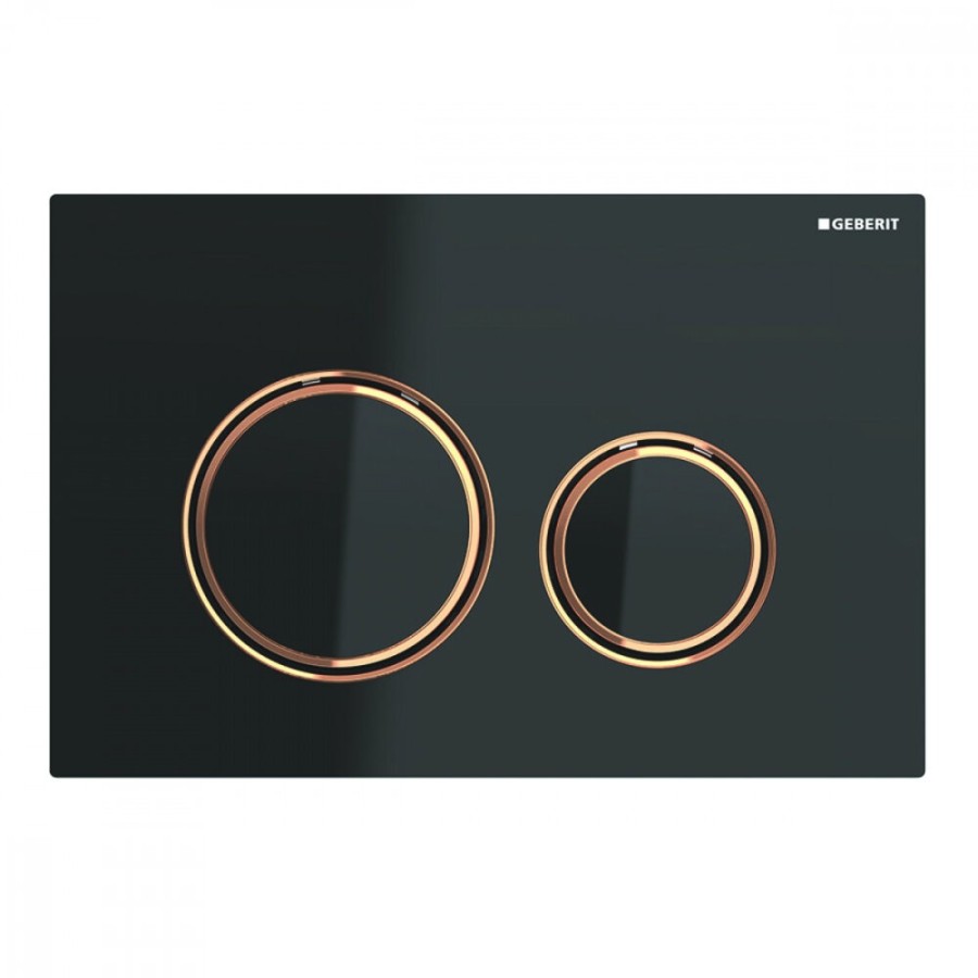 Клавиша смыва Geberit Sigma 50, 115.650.SJ.1, металл, черный/красное золото