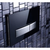 Клавиша смыва Geberit Sigma 50, 115.788.DW.5, механическая, цвет хром/черный