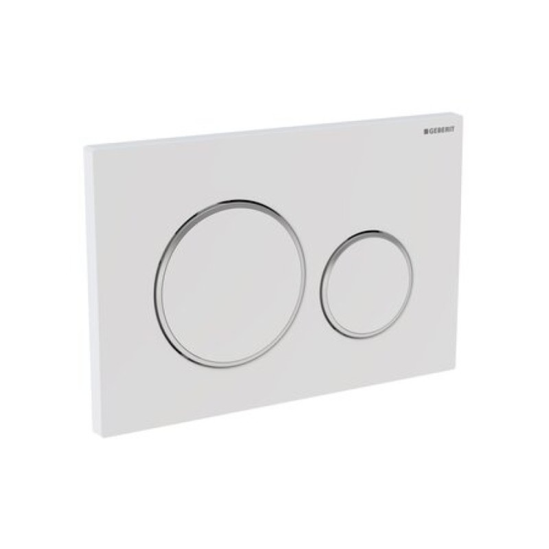 Клавиша смыва Geberit Sigma 20, 115.882.KJ.1, механическая, белый/глянцевый хром