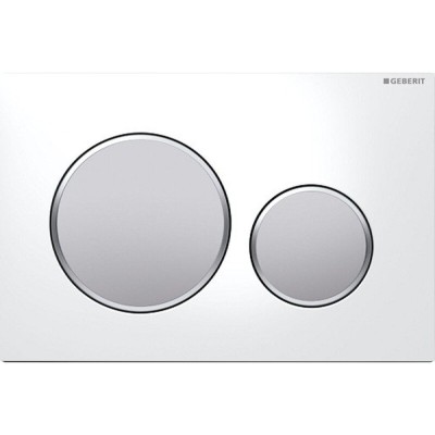 Клавиша смыва Geberit Sigma 20, 115.882.KL.1, механическая, пластик, белый/матовый хром