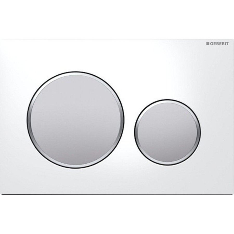 Клавиша смыва Geberit Sigma 20, 115.882.KL.1, механическая, пластик, белый/матовый хром