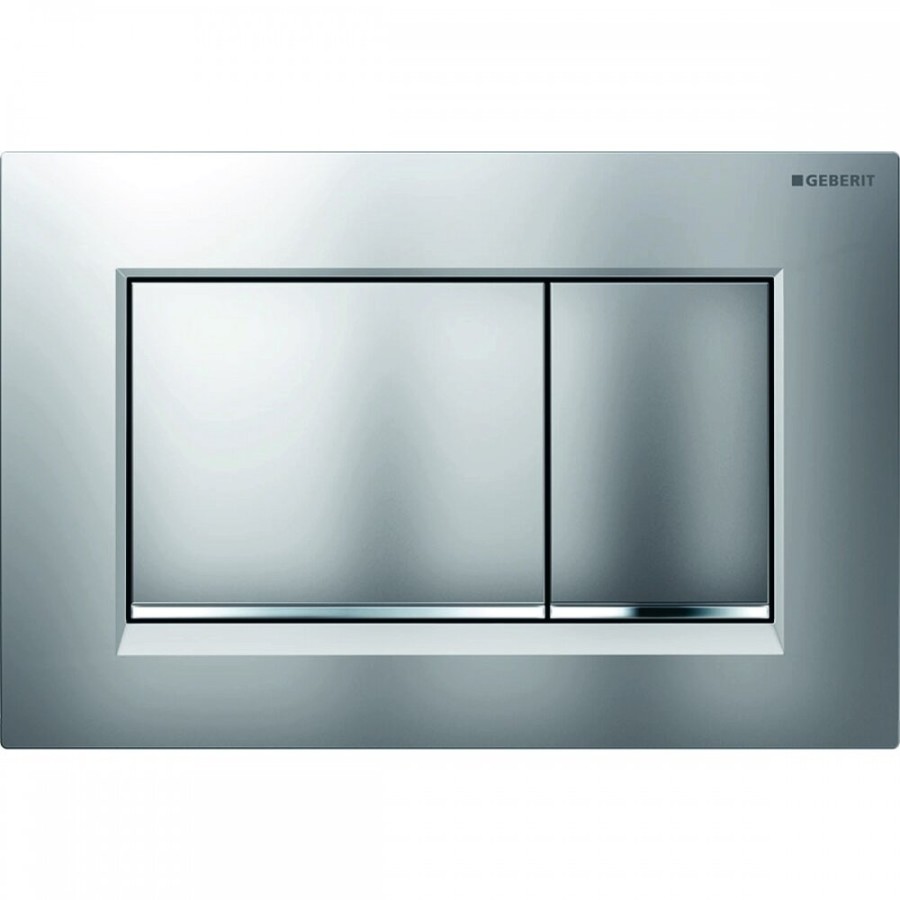 Клавиша смыва Geberit Sigma 20, 115.883.JQ.1 (115.883.KN.1), механическая, хром матовый/глянцевый