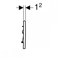 Клавиша смыва Geberit Sigma 20, 115.883.JQ.1 (115.883.KN.1), механическая, хром матовый/глянцевый