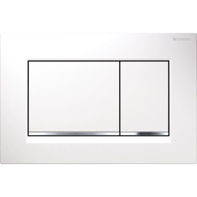 Клавиша смыва Geberit Sigma 20, 115.883.KJ.1, механическая, пластик, белый/хром